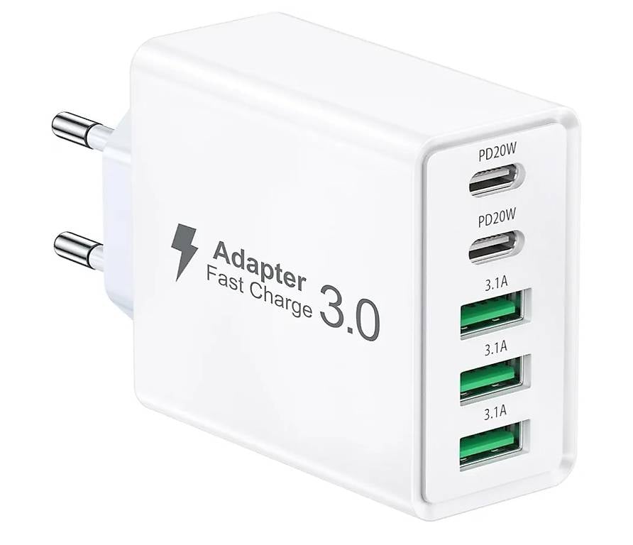 USB C Ladegerät, 5-Port USBC Netzteil Adapter