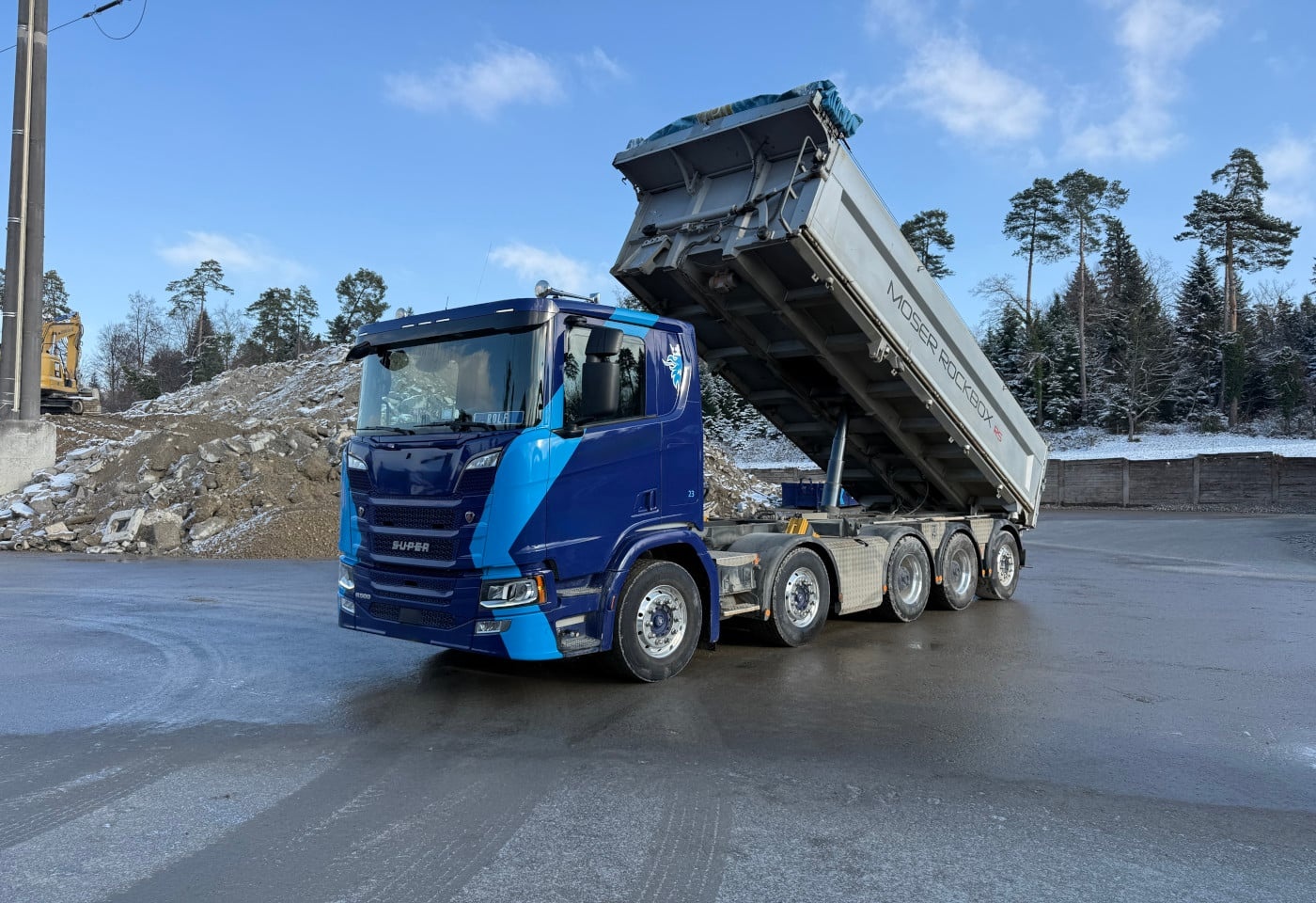 SCANIA, R500 10x4 NLA Moser Rockbox RS, 2-Seitenkipper
