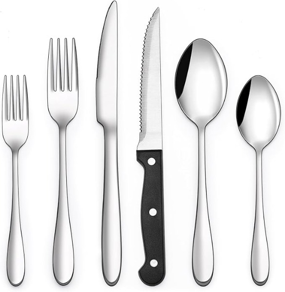 Besteck Set 6 Personen, 36-teiliges Edelstahl Besteckset