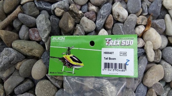 2x ALIGN T-REX 500 TAIL BOOM/HECKROHR H50040T ALU SCHWARZ