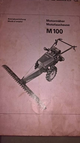 Ersatzteilliste (PDF) Bucher M 100 Motormäher