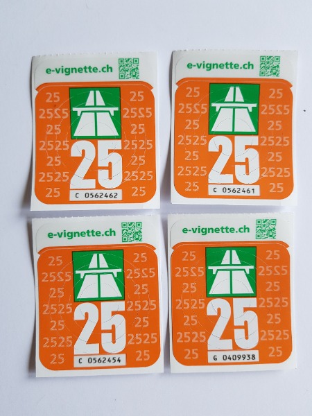 4 x Autobahnvignette Vignette 2025