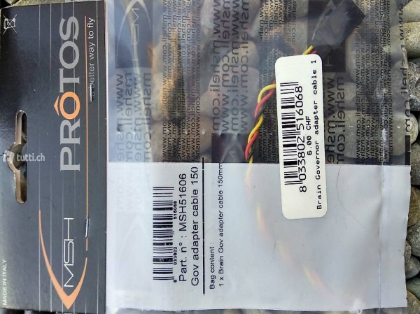 MSH BRAIN PROTOS GOVERNOR ADAPTER KABEL 150mm NEU