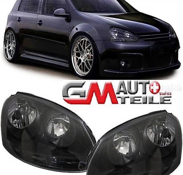Golf 5 + Jetta 3 SCHWARZE GTI SCHEINWERFER SET