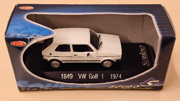 Modellauto VW Golf 1 GTI, weiss, Solido 1849, 1:43, Rarität