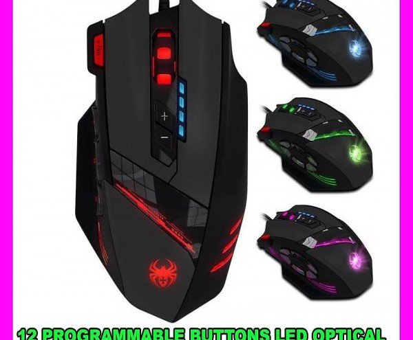  Maus 12 programmierbare Tasten LED-