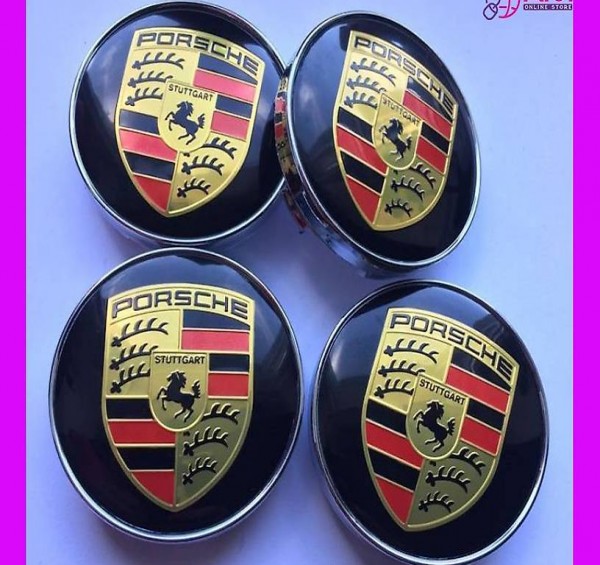  porsche 60mm Nabenkappen schwatz