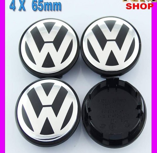  VW 65mm schwarze 0der Blue Radkappen