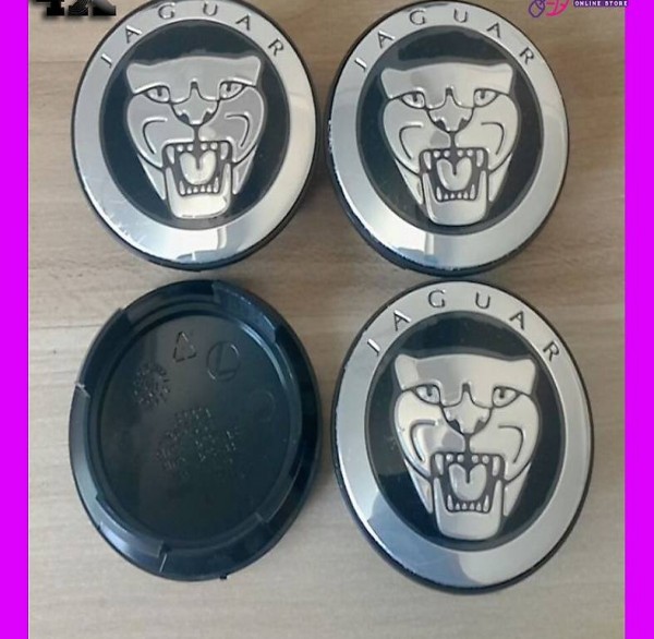  Jaguar 58mm Schwarz RadnabenMittelkappen