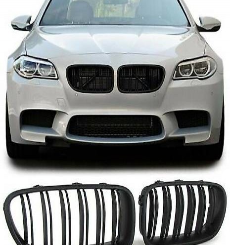  Kühlergrill Nieren Doppelsteg schwarz matt für BMW 5er F10