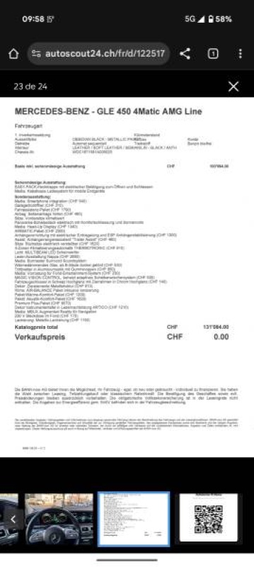 Mercedes-benz GLE 450 AMG Line, 2019, 77"500 km