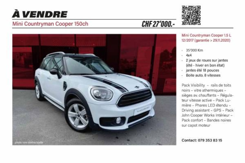 Mini Countryman, 2017, 35"000 km