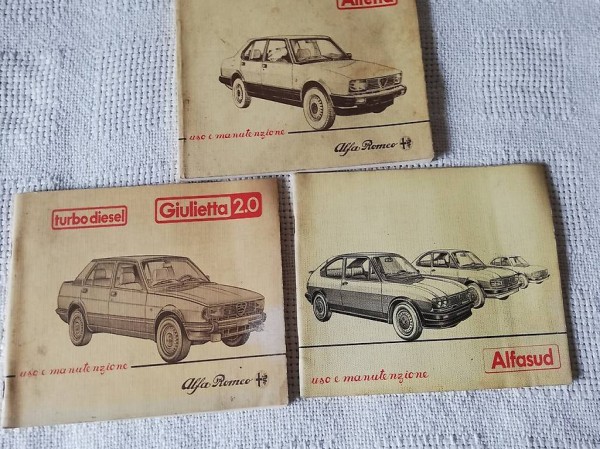 LIBRETTI USO E MANUTENZIONE ALFA,LANCIA,GOLF