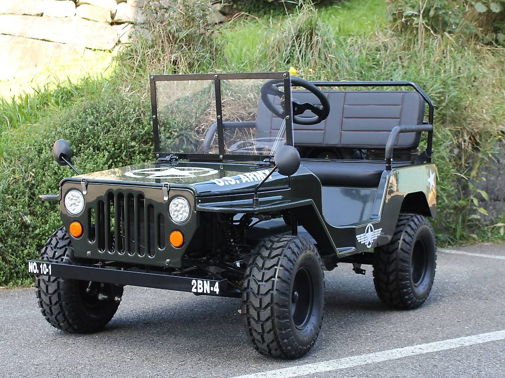 Kinder Willys-Jeep, 125ccm Benzinmotor