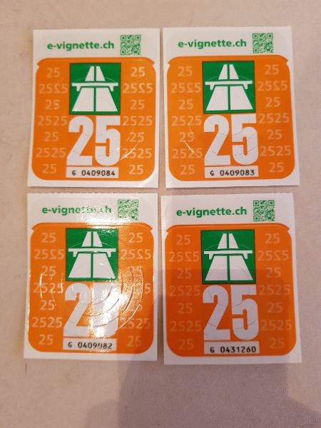 4 x Autobahnvignette Vignette 2025