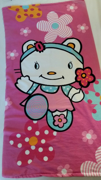 Badetuch Frottee Strandtuch Hello Kitty Motiv