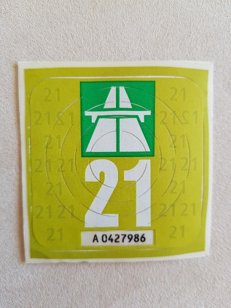 Für Sammler: Autobahnvignette 2021