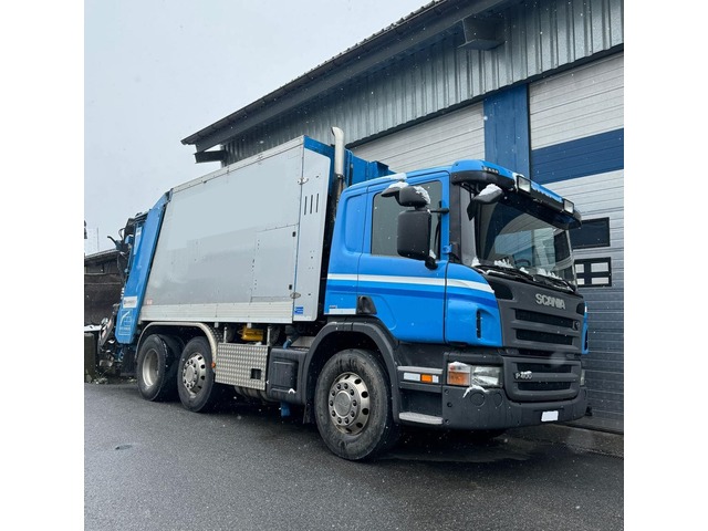 SCANIA, P400 LB 6x2/4, Kehrichtabfuhr + Ladekran, Kehrichtfahrzeug