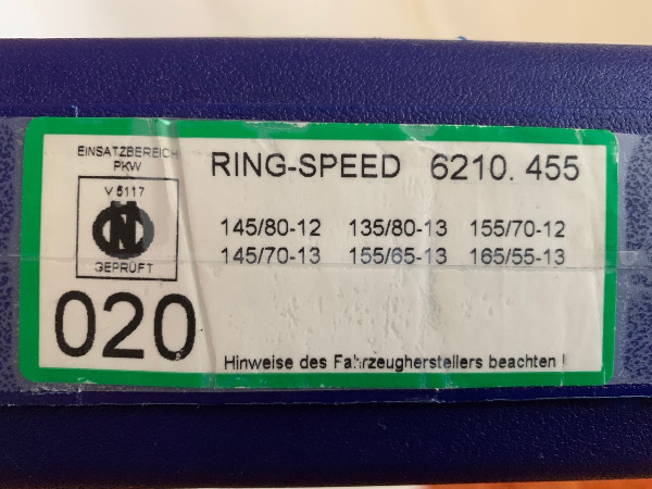 Neue Schneeketten Blaue Box Ring Speed Schnellmontage