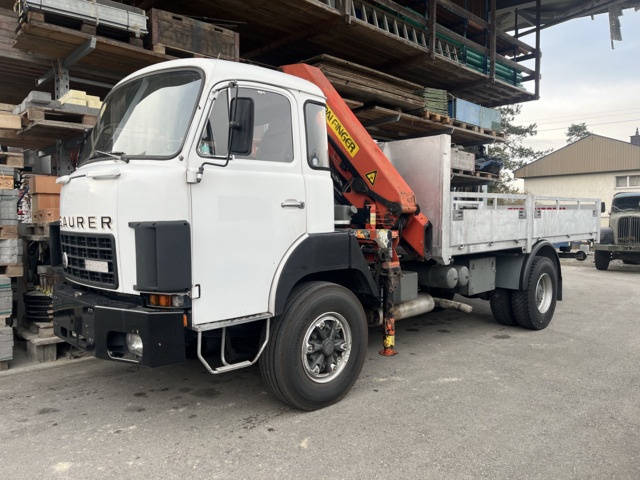 saurer, saurer d290bf 4*2, kran
