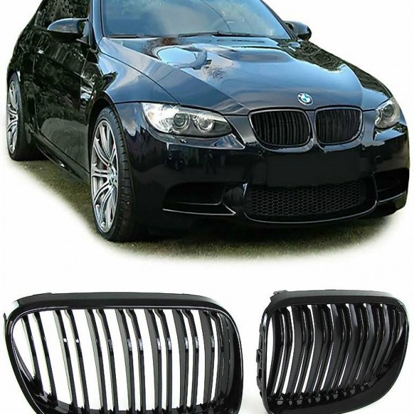  Kühlergrill Nieren schwarz glänzend für BMW 3er E92 E93