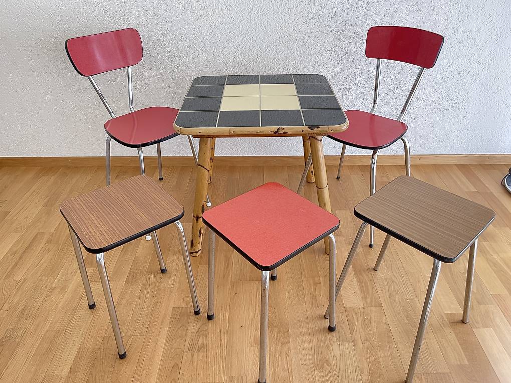 Tisch und Stuhl Vintage Kelko